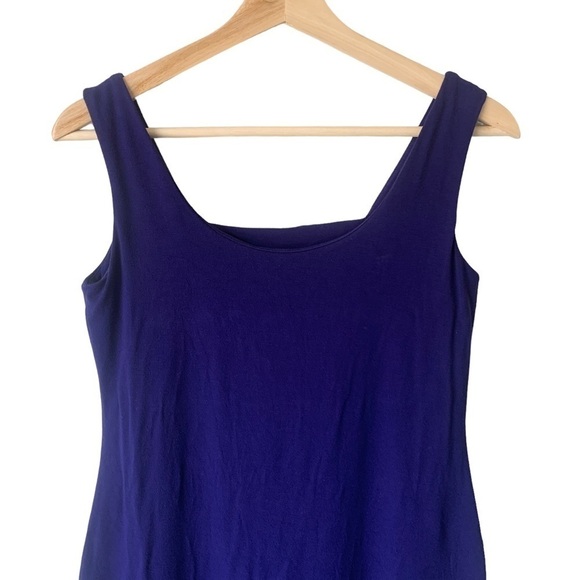 Miik Bamboo Reversible Sleeveless Tank Dress Bra Shelf Blue Striped Detail Small - Picture 7 of 9